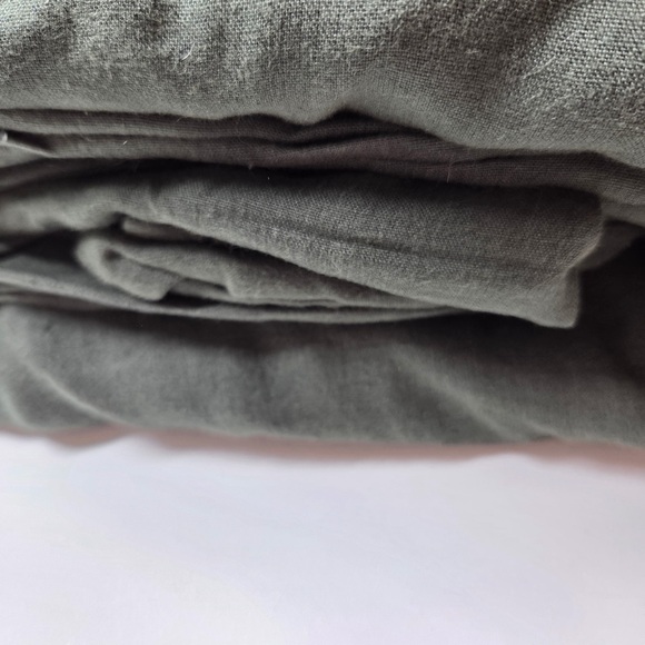 NWOT QUINCE European Linen Duvet Cover Set King/Cal King Pine 1648 - Picture 11 of 12